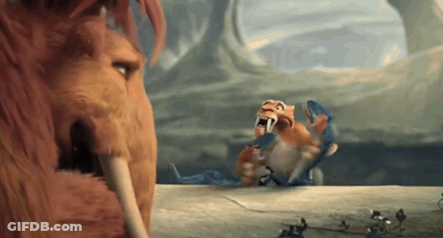 Cartoon Squirrel Standing With Arm Up GIF