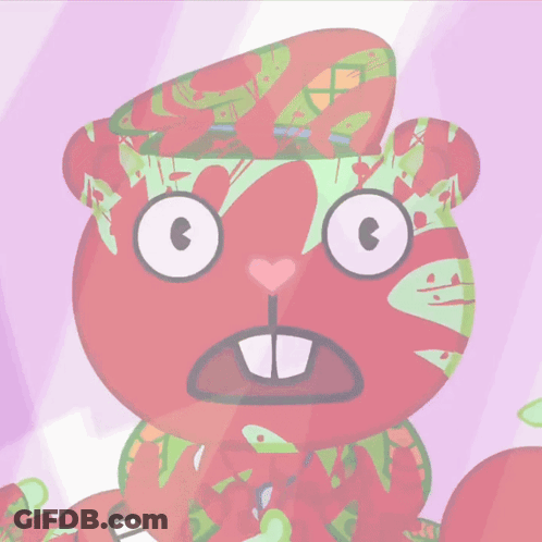 Cartoon Squirrel Wearing Hat GIF