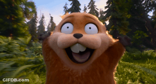 Cartoon Squirrel With Big Eyes GIF
