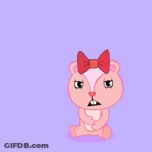 Cartoon Squirrel With Bow Holding Red Heart GIF