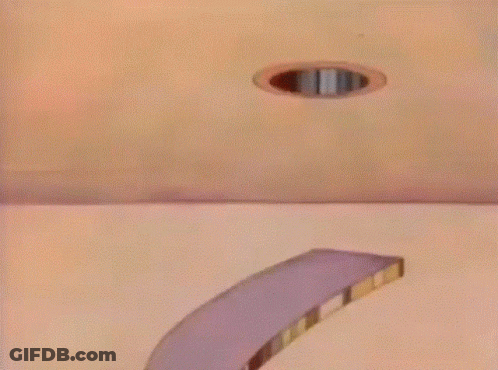 Cartoon Stage With Mirror And Two Balls GIF