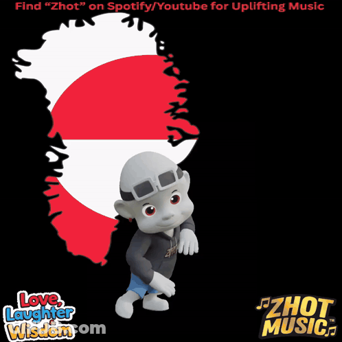 Cartoon Standing In Front Of Map With Love Laughter Wisdom GIF