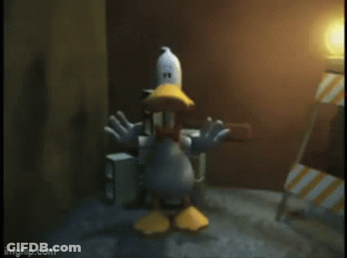 Cartoon Standing In Front Of To Be Continued Sign GIF
