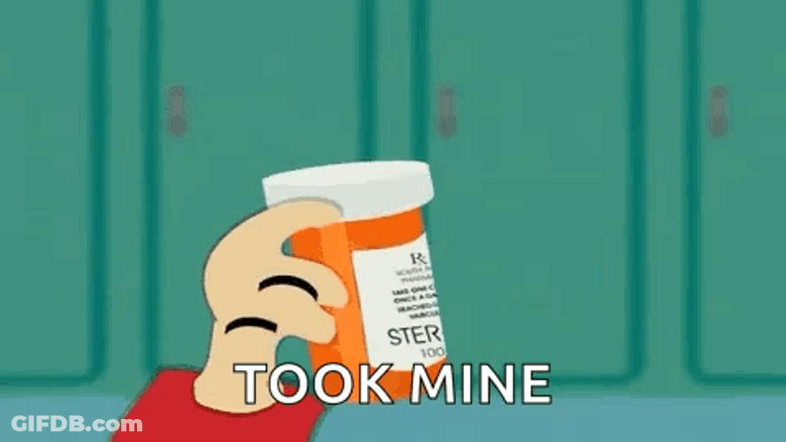 Cartoon Steroids Bottle Took Mine GIF