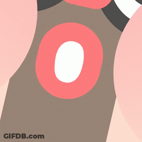 Cartoon Stomach With Pink Spot GIF
