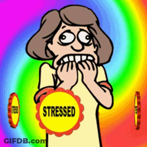 Cartoon Stressed Reaction Anxiety GIF