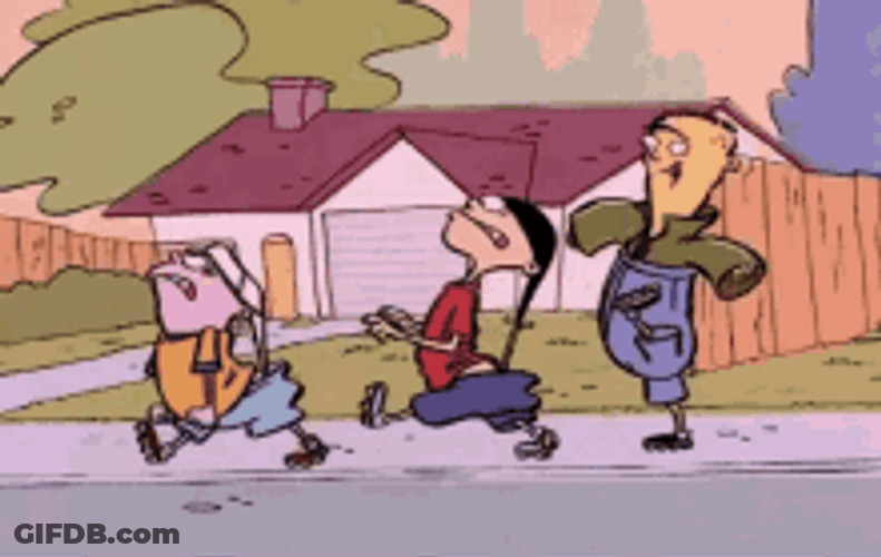 Cartoon Stupid People Ed Edd Eddy Walk Funny GIF