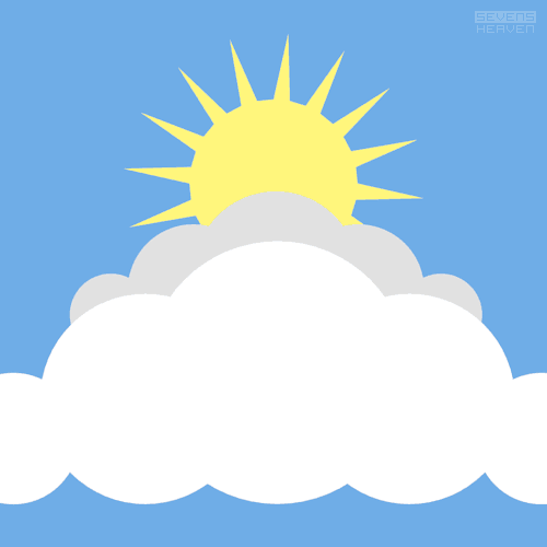 Cartoon Sun And Clouds GIF