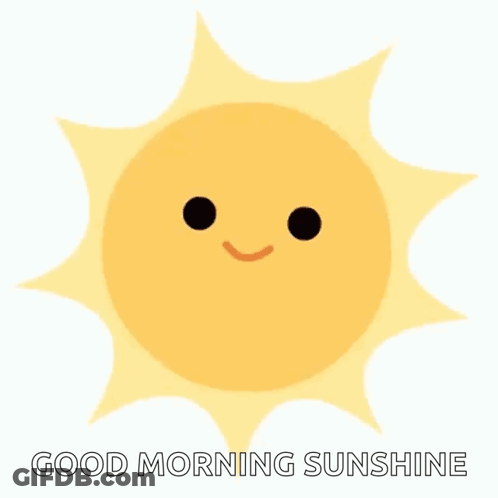 Cartoon Sun Face Saying Good Morning Sunshine GIF