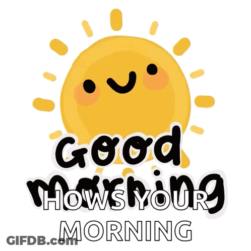 Cartoon Sun Saying Good Hows Your Morning GIF