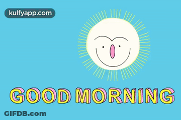 Cartoon Sun Saying Good Morning GIF