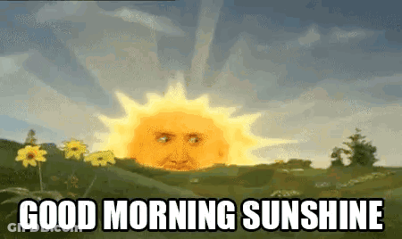 Cartoon Sun Saying Good Morning Sunshine GIF