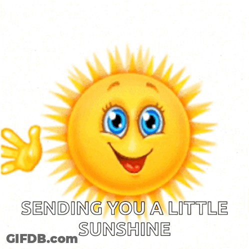Cartoon Sun Sending Sunshine GIF