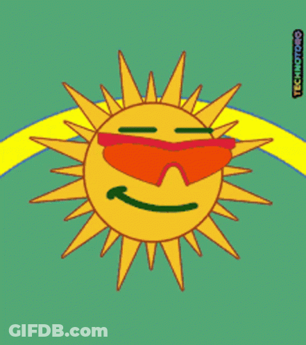 Cartoon Sun Wearing Sunglasses Brilla Ecuador GIF