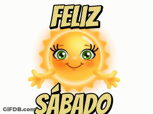 Cartoon Sun With Feliz Sabado GIF