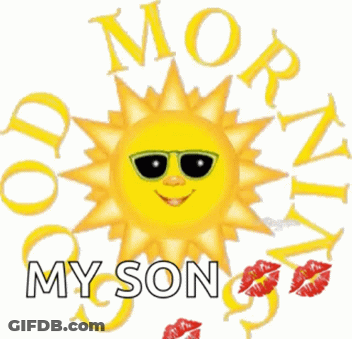 Cartoon Sun With Sunglasses Good Morning Son GIF