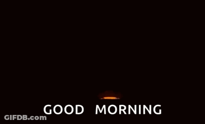 Cartoon Sunset Saying Good Morning GIF