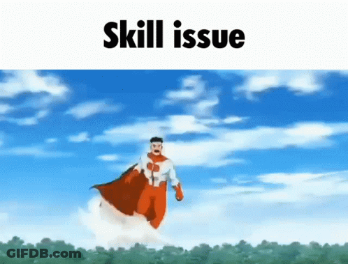 Cartoon Superhero Flying Skill Issue GIF