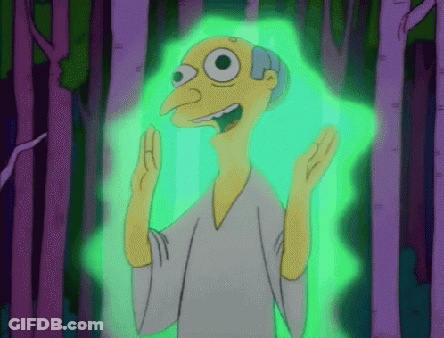 Cartoon Surrounded By Green Energy GIF