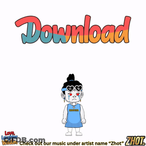 Cartoon Surrounded By Hearts Saying Download GIF