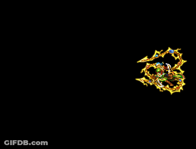 Cartoon Surrounded By Lightning Bolts And Explosion GIF