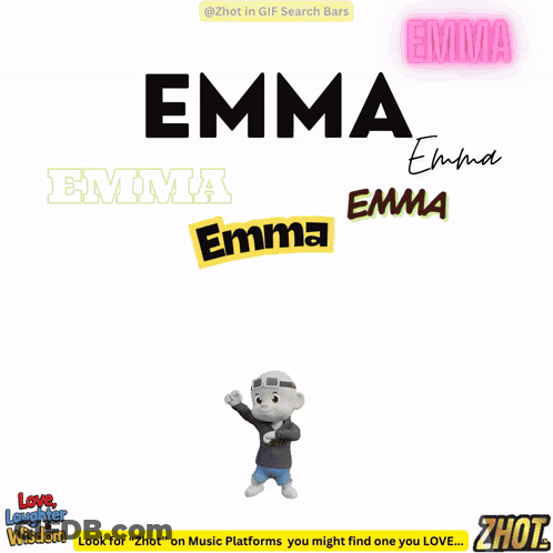 Cartoon Surrounded By Red Hearts And Emma GIF