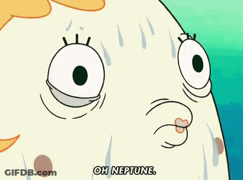 Cartoon Sweating Saying Oh Neptune GIF