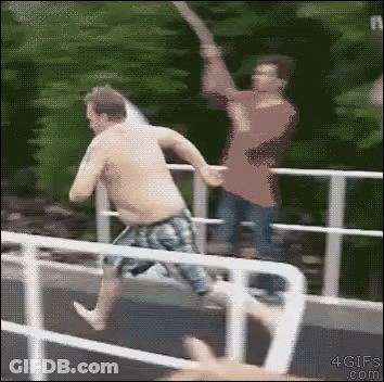 Cartoon Swimming Pool With Basketball And Float GIF