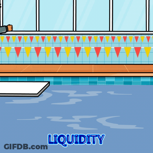 Cartoon Swimming Pool With Liquidity GIF