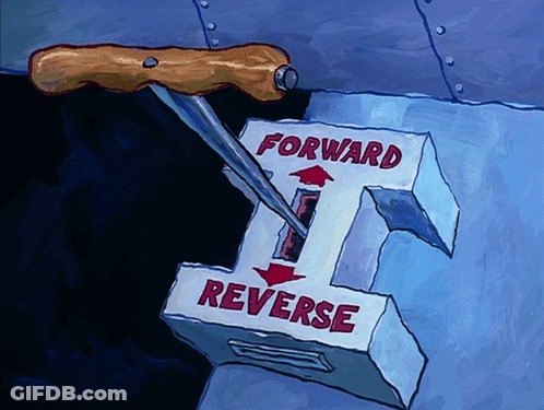 Cartoon Switch Saying Reverse And Forward GIF