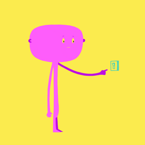 Cartoon Switching On GIF