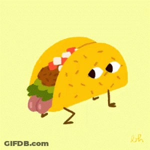 Cartoon Taco Walking GIF