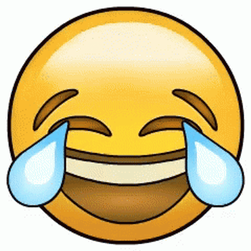 Cartoon Teary Eyed Lol Emoji GIF