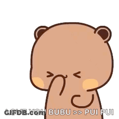 Cartoon Teddy Bear Blowing Hearts GIF