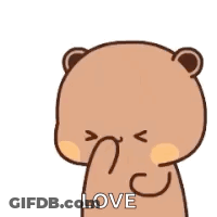 Cartoon Teddy Bear Blowing Hearts GIF
