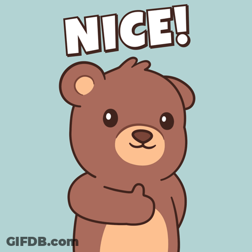 Cartoon Teddy Bear Giving Thumbs Up GIF