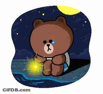 Cartoon Teddy Bear Holding Heart Saying I Miss You GIF