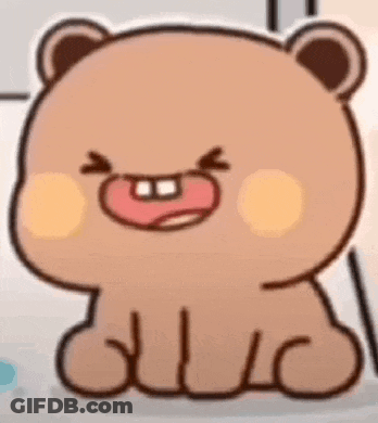 Cartoon Teddy Bear Making Funny Face GIF