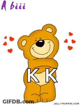 Cartoon Teddy Bear Saying Big Hug GIF