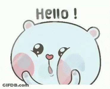 Cartoon Teddy Bear Saying Hello GIF