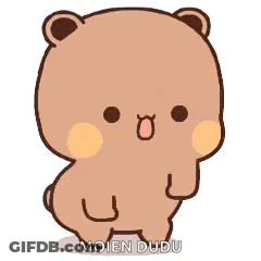 Cartoon Teddy Bear Saying Moin Dudu GIF