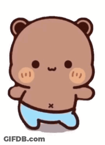 Cartoon Teddy Bear Standing GIF