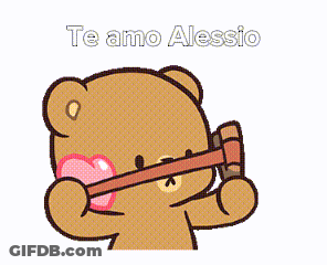 Cartoon Teddy Bear Te Amo Alessio GIF