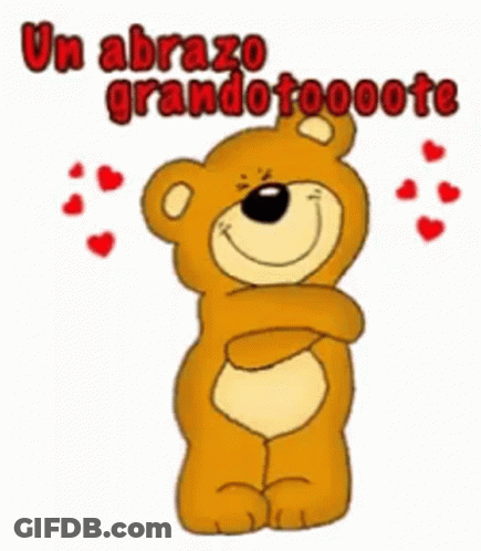 Cartoon Teddy Bear Un Abrazo Grandotooote Para Til GIF