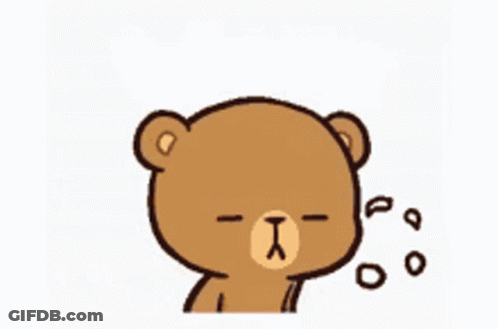 Cartoon Teddy Bear With Flame On Head GIF