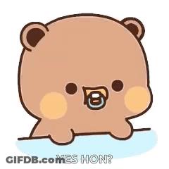 Cartoon Teddy Bear With Pacifier GIF
