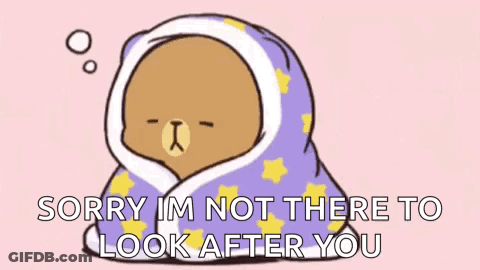 Cartoon Teddy Bear Wrapped In Blanket GIF