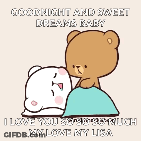 Cartoon Teddy Bears Kissing GIF