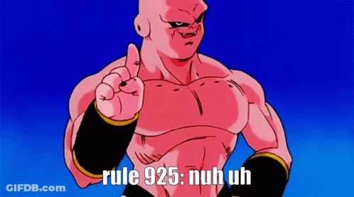 Cartoon Thumbs Up Saying Rule 925 Nuh Uh GIF