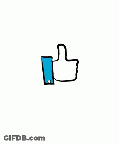 Cartoon Thumbs Up With Bird Flying Beside It GIF